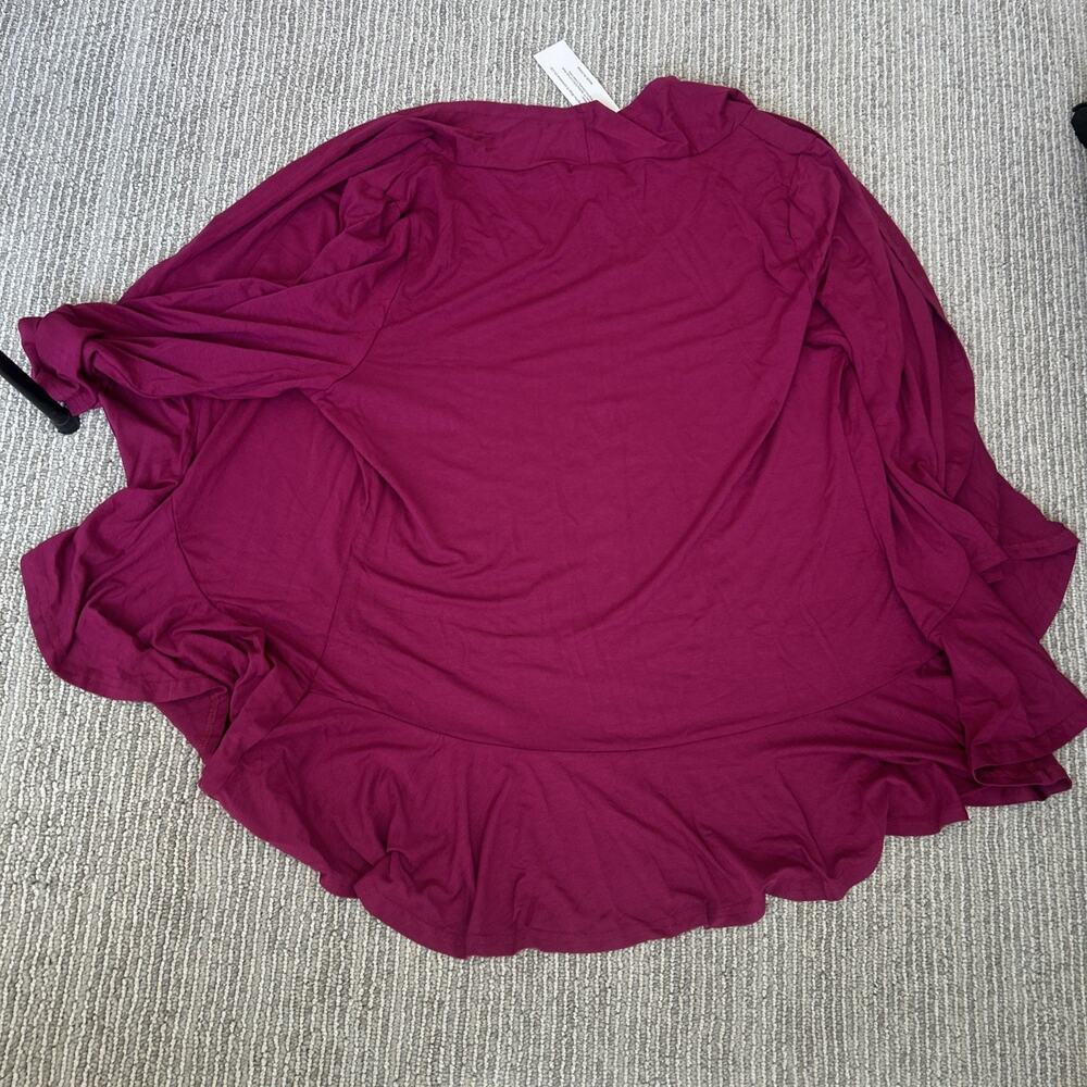NWT Urban CoCo Women's Open Front Cardigan Long Sleeve Irregular Hem Pink XL - Picture 12 of 14